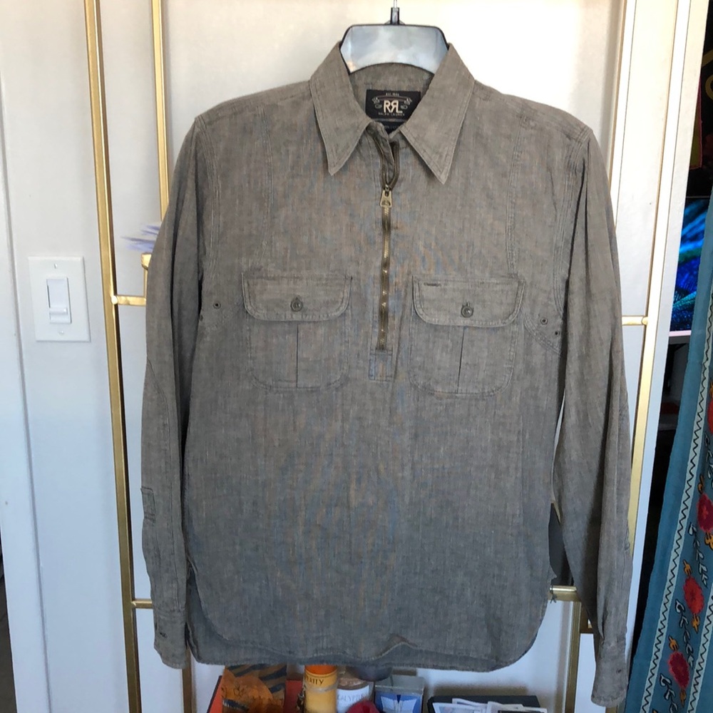 RRL Ralph Lauren zippered denim shirt